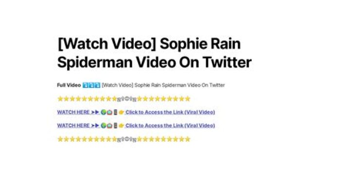 Exploring The Fascinating World Of Sophie Rain: The Spiderman Video Watch Phenomenon